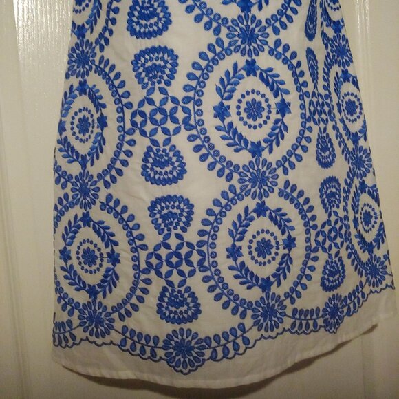 Jude Connally Sleeveless Embroidered Classic Preppy Career Shift Dress S Floral - Picture 5 of 9